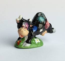 Springende schwarze Kuh 